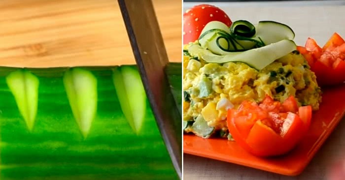 Подруга шеф-повар рассказала по секрету 3 хитрости, как креативно и красиво нарезать овощи