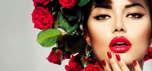 красный маникюр